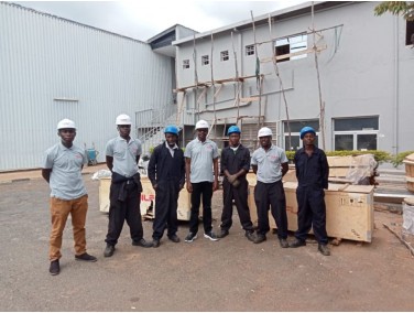 Fujilf Africa elevator installation team